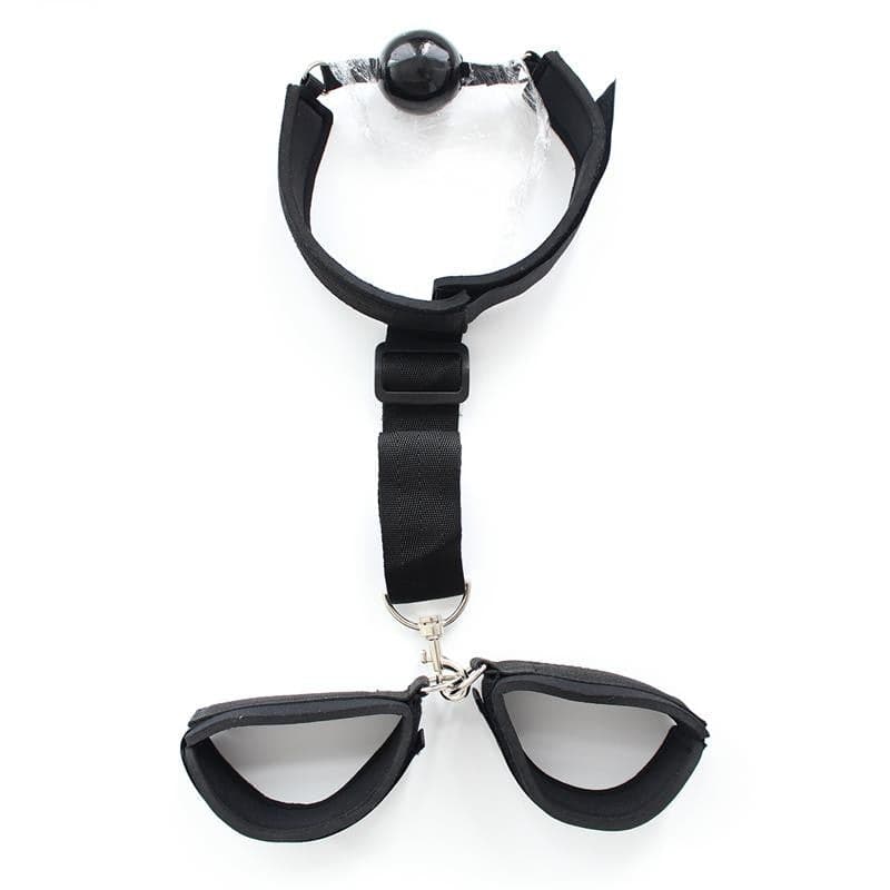 Latetobed BDSM line Set collare + manette per bondage fetish BDSM scomponibile in prodotto Erosdom - Palmi, commercioVirtuoso.it