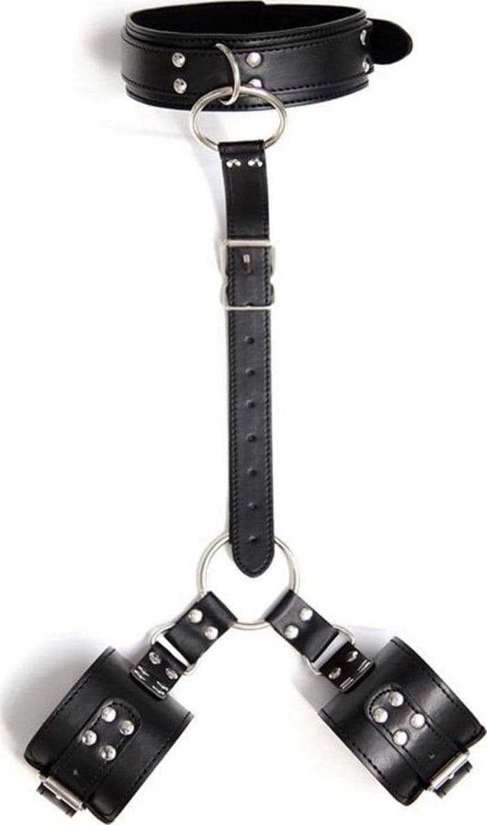Latetobed BDSM line Set collare + manette per bondage fetish BDSM scomponibile in prodotto Erosdom - Palmi, commercioVirtuoso.it