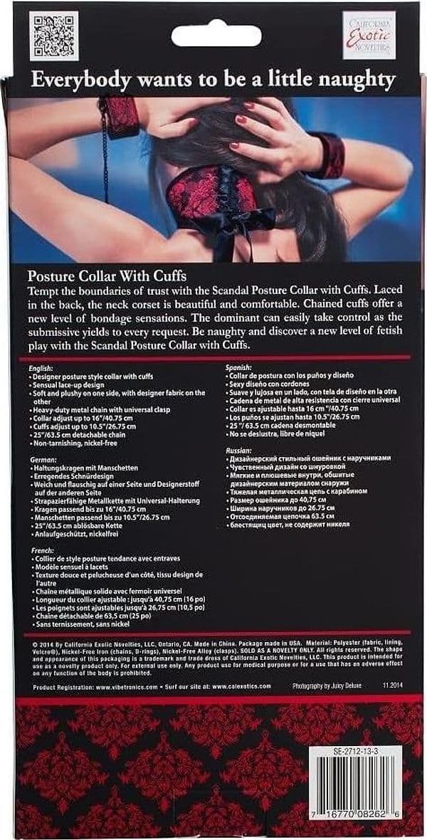 Scandal Premium collare posturale con manette per giochi bondage fetish in prodotto Erosdom - Palmi, commercioVirtuoso.it
