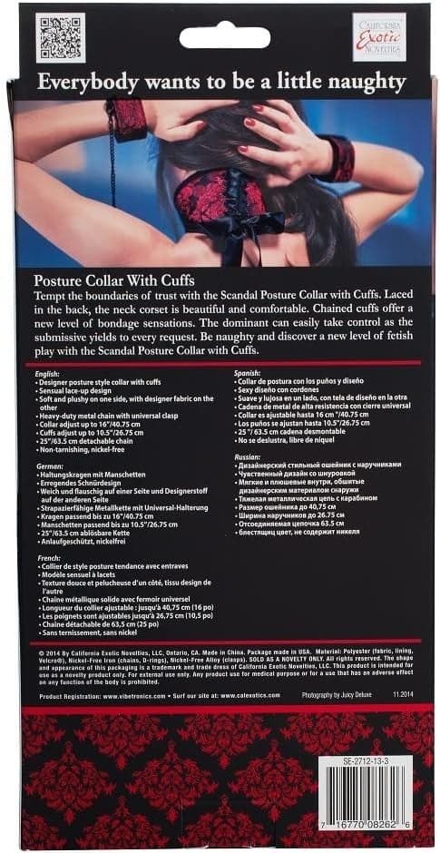 Scandal Premium collare posturale con manette per giochi bondage fetish in prodotto Erosdom - Palmi, commercioVirtuoso.it