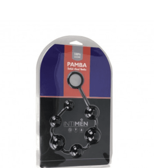 Catena Palle anali 40 cm con 6 balls nero silicone diamtro max 3,8 cm in prodotto Erosdom - Palmi, commercioVirtuoso.it