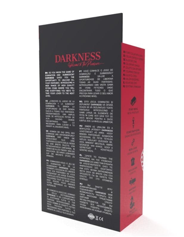 Darkness collare con guinzaglio regolabile nero pelle per dominazione BDSM in prodotto Erosdom - Palmi, commercioVirtuoso.it