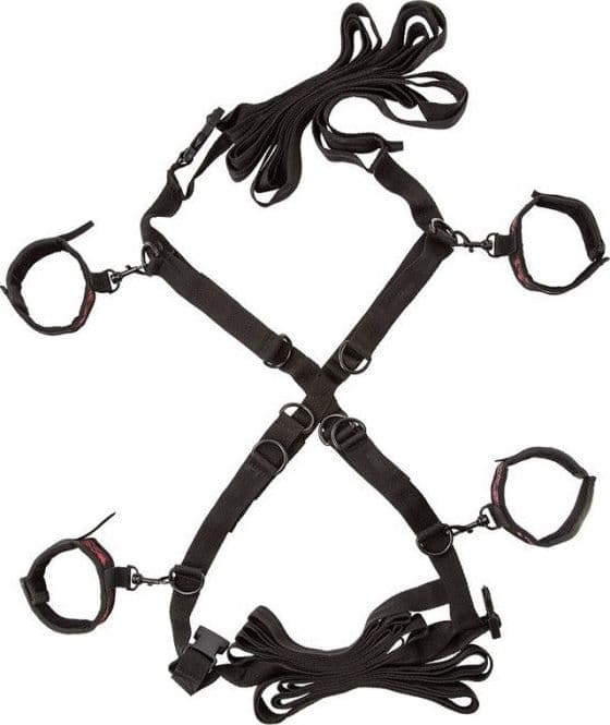 Set bondage da letto Premium Croce sul letto posizione a X 4 cinghie BDSM in prodotto Erosdom - Palmi, commercioVirtuoso.it
