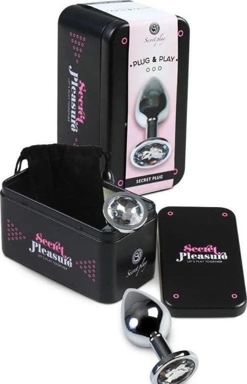 Premium plug anale Medium gioiello trasparente confezione regalo Secret Pleasure in prodotto Erosdom - Palmi, commercioVirtuoso.it