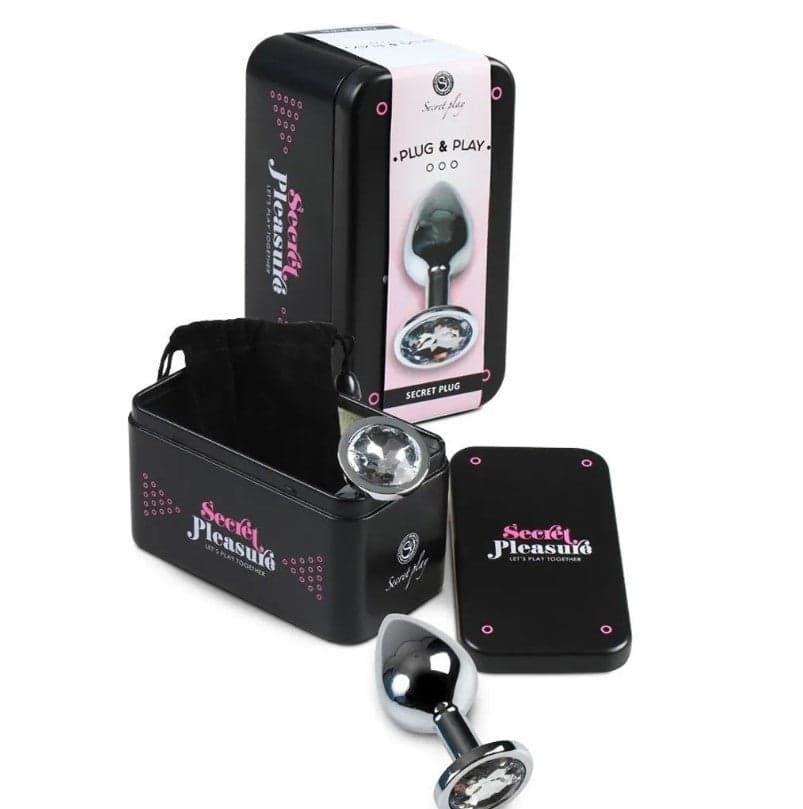 Premium plug anale Medium gioiello trasparente confezione regalo Secret Pleasure in prodotto Erosdom - Palmi, commercioVirtuoso.it