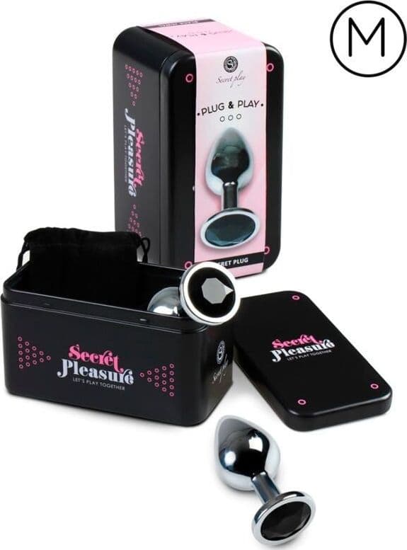Premium plug anale Medium gioiello nero confezione regalo Secret Pleasure in prodotto Erosdom - Palmi, commercioVirtuoso.it