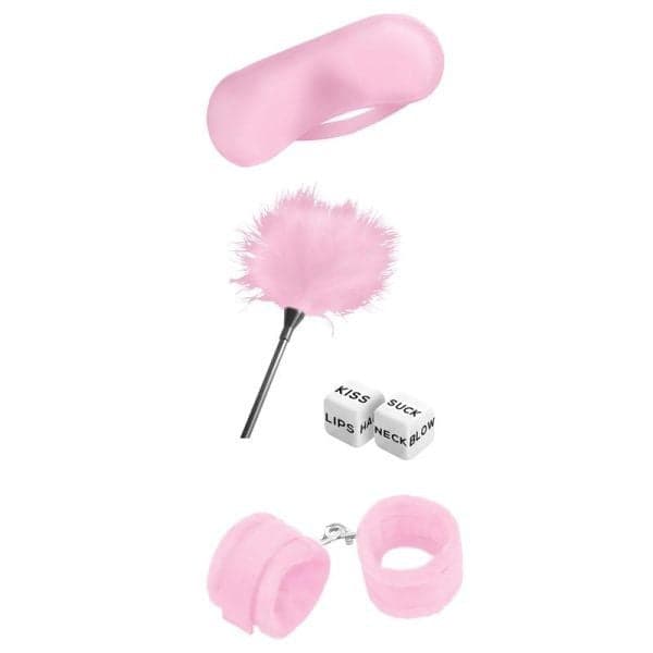 Set Bondage Pink Mashera manette piumino dadi fetish bondage BDSM kit in prodotto Erosdom - Palmi, commercioVirtuoso.it