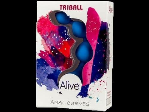 Anal Tribal 3 perle crescenti curve Blu silicone medico 15 cm 9,5 inseribile in prodotto Erosdom - Palmi, commercioVirtuoso.it