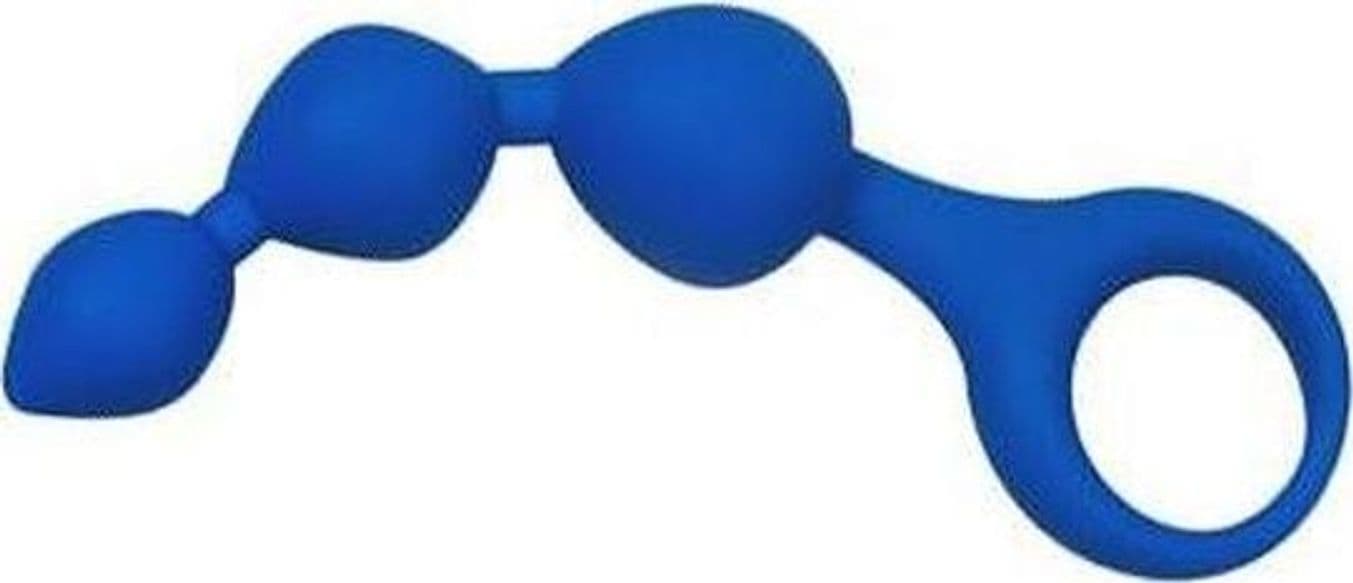 Anal Tribal 3 perle crescenti curve Blu silicone medico 15 cm 9,5 inseribile in prodotto Erosdom - Palmi, commercioVirtuoso.it