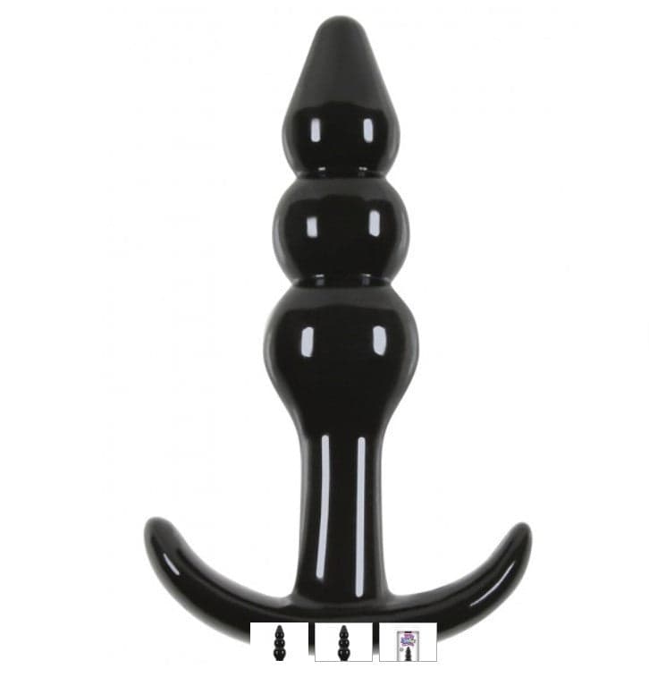 Plug anale Jelly Rancher nero silicone per giochi anali inseribile per 8,9 cm in prodotto Erosdom - Palmi, commercioVirtuoso.it