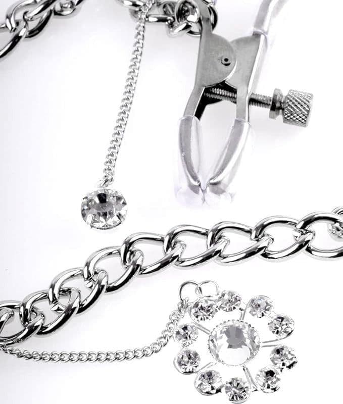 Pinze per Capezzoli Ciondoli CrystaClip Morsetti Costrittivi bondage fetish BDSM in prodotto Erosdom - Palmi, commercioVirtuoso.it