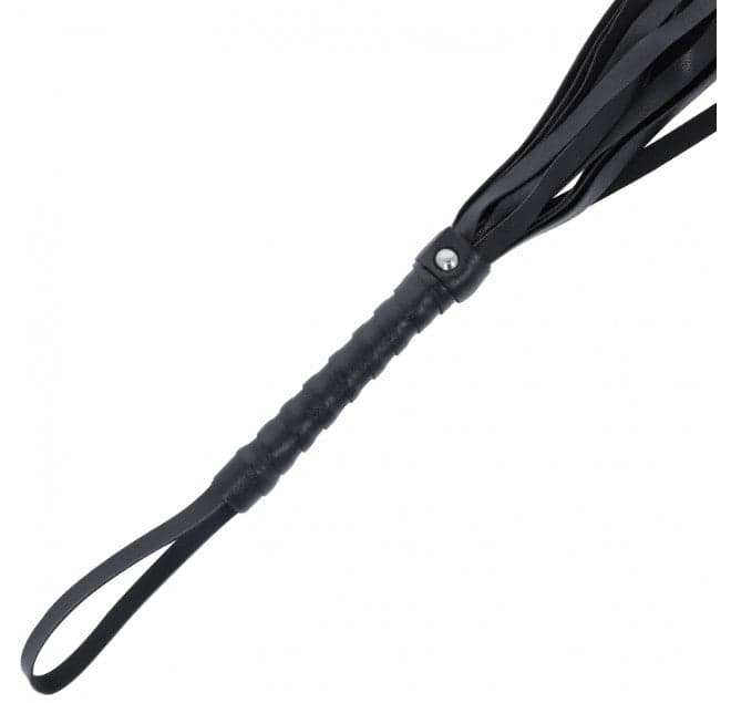 Frustino Flogger nero circa 45 cm fetish bondage BDSM sadomaso frusta in prodotto Erosdom - Palmi, commercioVirtuoso.it