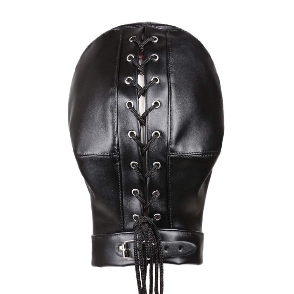 Maschera pelle pu Pain Closed Hood BDSM Dominazione Privazione Sensoriale nero in prodotto Erosdom - Palmi, commercioVirtuoso.it