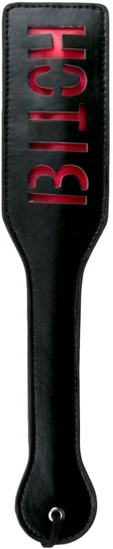 Sculacciatore Premium Spanking SLUT nero 32 pelle fetish bondage BDSM sadomaso in prodotto Erosdom - Palmi, commercioVirtuoso.it