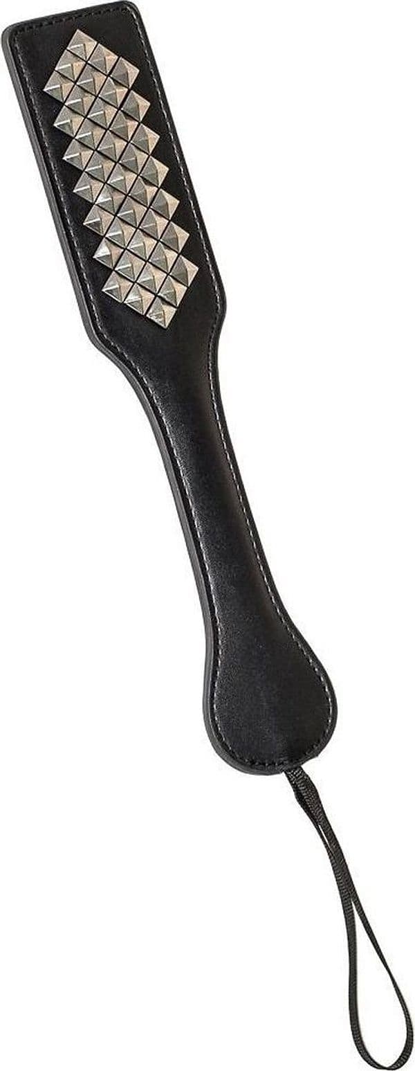 Sculacciatore Premium paddle Hot Spot nero 32 pelle fetish bondage BDSM sadomaso in prodotto Erosdom - Palmi, commercioVirtuoso.it