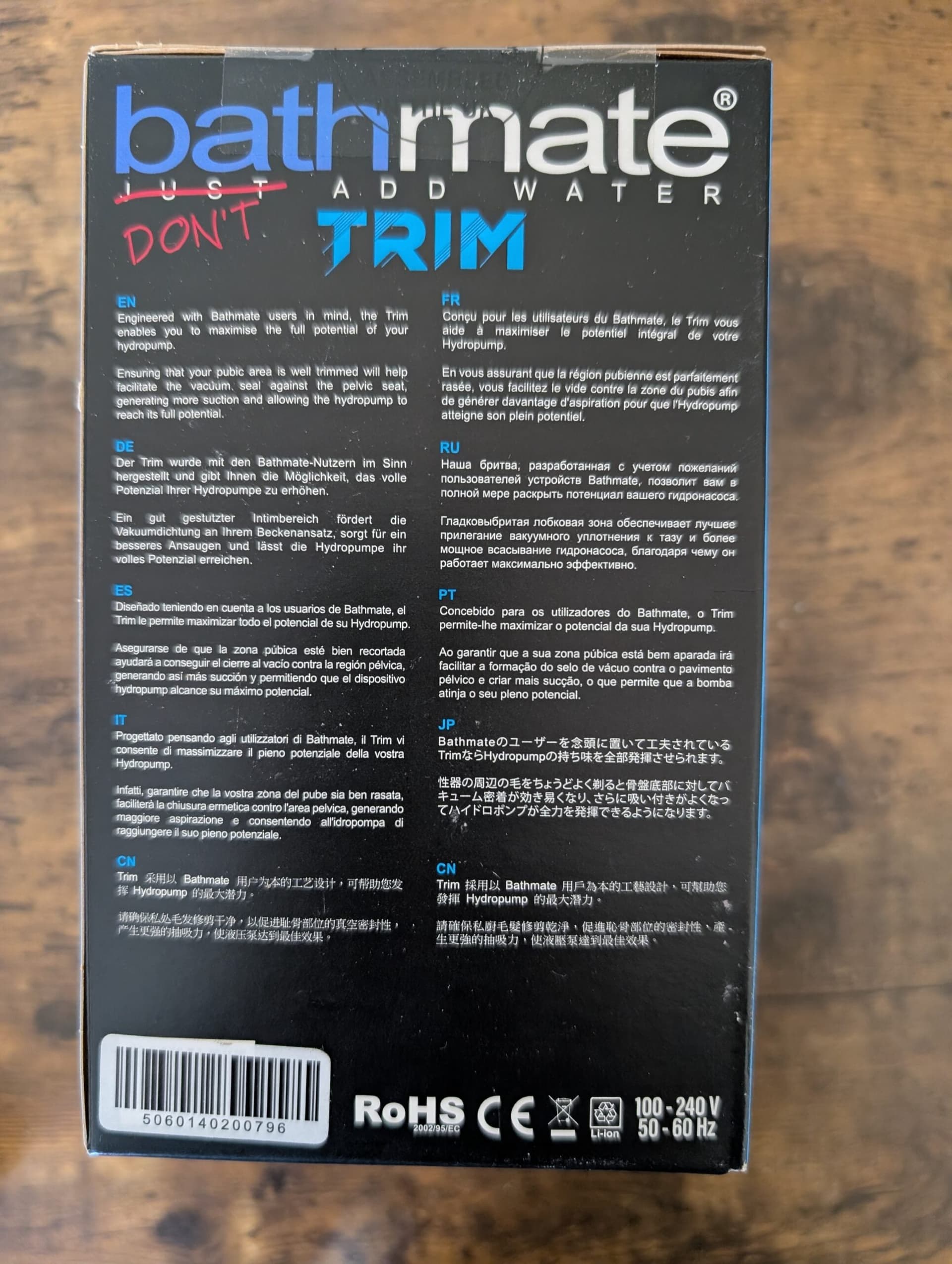Bathmate trim unisex rasoio per peli pubici ergonomico ricaricabile senza acqua in prodotto Erosdom - Palmi, commercioVirtuoso.it