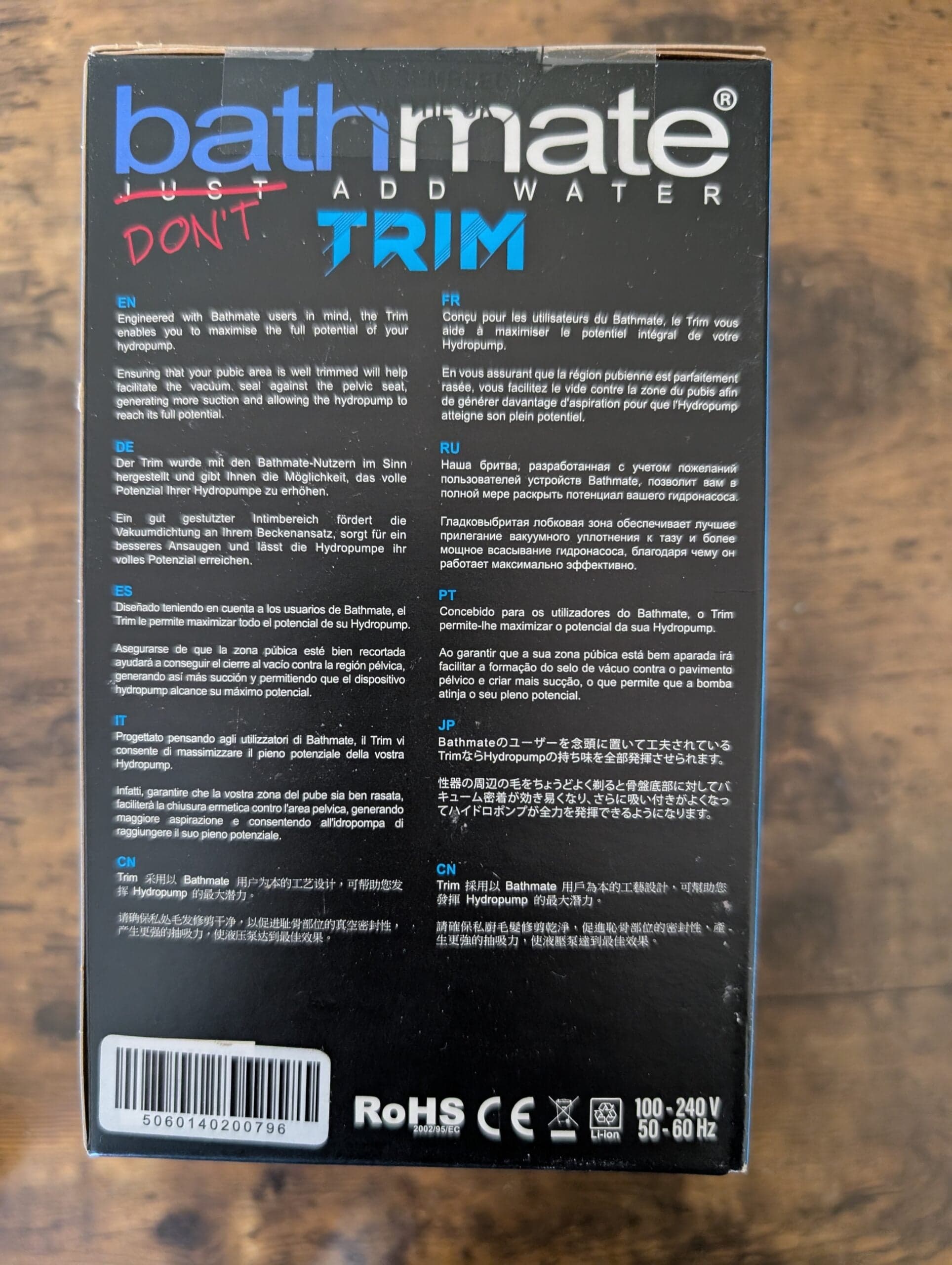 Bathmate trim unisex rasoio per peli pubici ergonomico ricaricabile senza acqua in prodotto Erosdom - Palmi, commercioVirtuoso.it