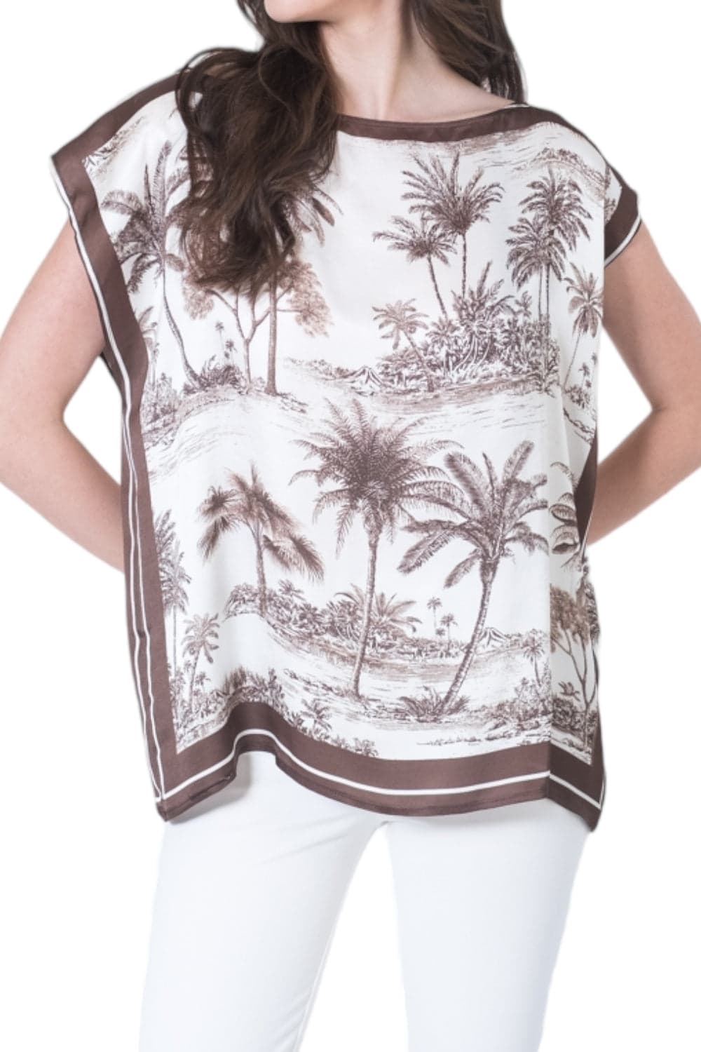 1-ONE Camicie Marrone/bianco da donna in Bluse e camicie Drestige - Casamassima, commercioVirtuoso.it