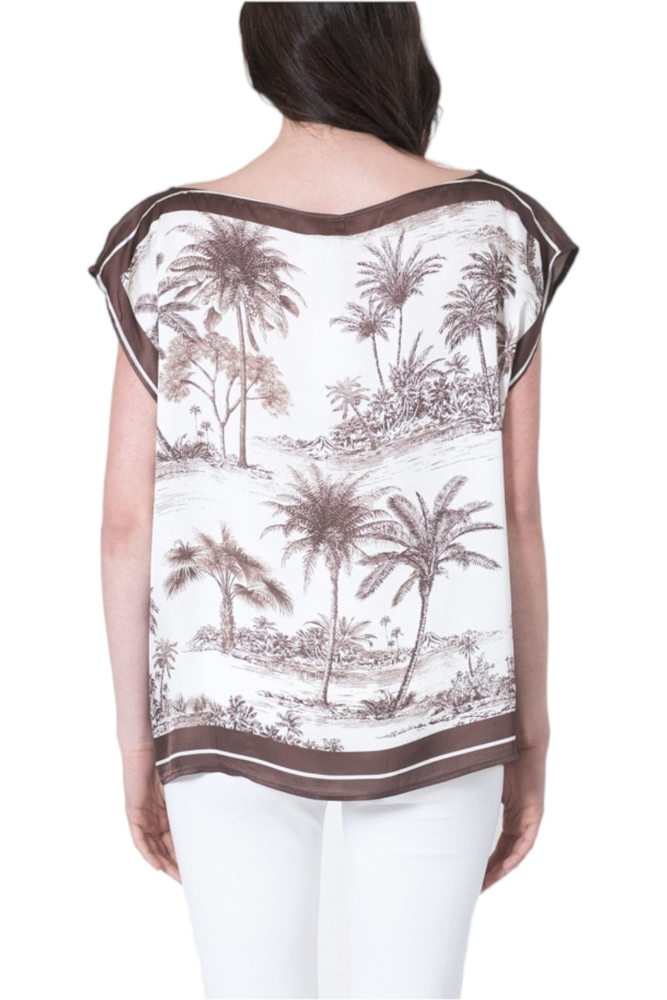 1-ONE Camicie Marrone/bianco da donna in Bluse e camicie Drestige - Casamassima, commercioVirtuoso.it