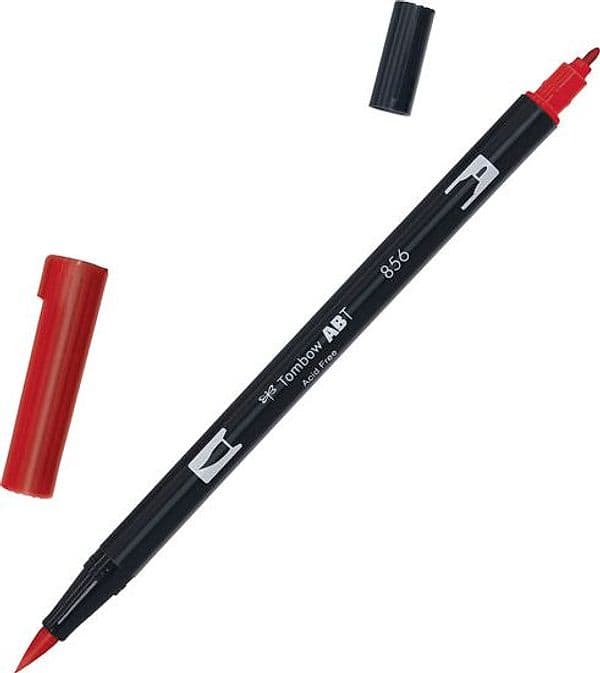 Pennarello Tombow ABT Dual Brush 856 chinese red