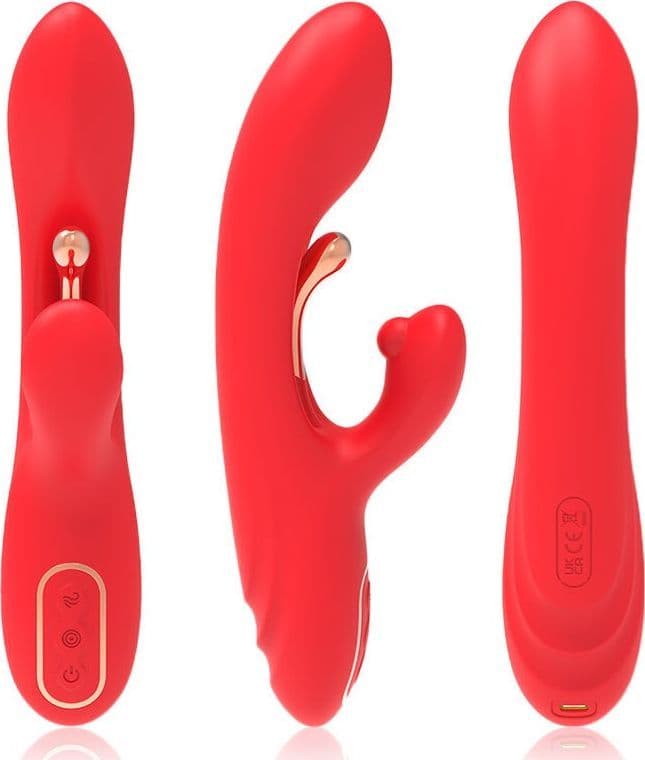 ARMONY - VIBRATORE STIMOLATORE PUNTO G E CLITORIDE CON LINGUA OSCILLANTE ROSSO in Vibratori G-Spot Desideria Shop - Latina, commercioVirtuoso.it
