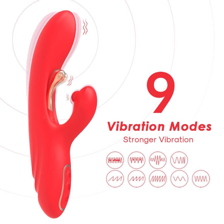 ARMONY - VIBRATORE STIMOLATORE PUNTO G E CLITORIDE CON LINGUA OSCILLANTE ROSSO in Vibratori G-Spot Desideria Shop - Latina, commercioVirtuoso.it