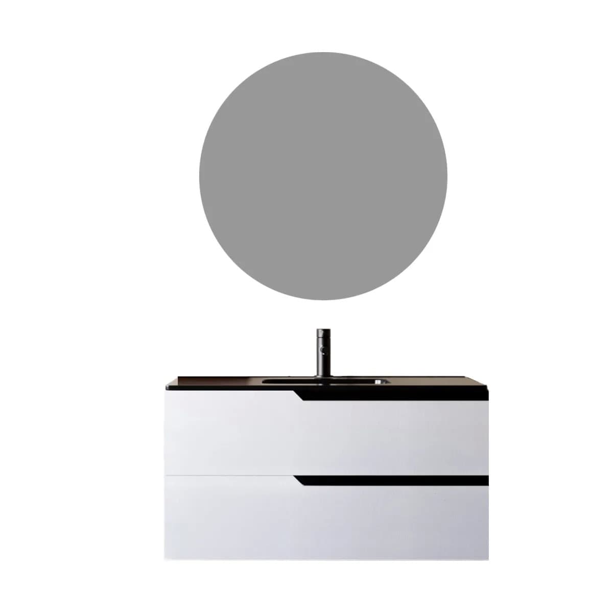 Mobile bagno sospeso in porcellana color bianco in Mobiletti con lavabo StileBagno - Roma, commercioVirtuoso.it