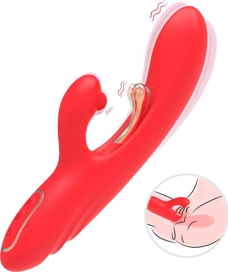 ARMONY - VIBRATORE STIMOLATORE PUNTO G E CLITORIDE CON LINGUA OSCILLANTE ROSSO in Vibratori G-Spot Desideria Shop - Latina, commercioVirtuoso.it