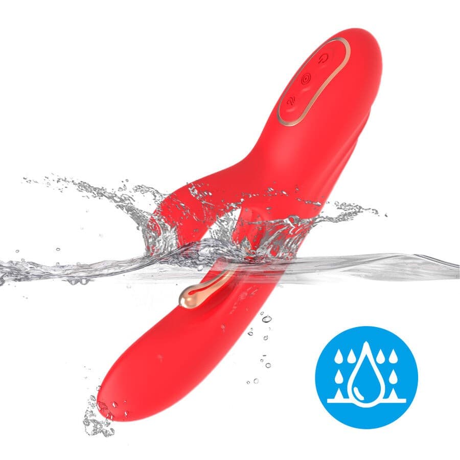 ARMONY - VIBRATORE STIMOLATORE PUNTO G E CLITORIDE CON LINGUA OSCILLANTE ROSSO in Vibratori G-Spot Desideria Shop - Latina, commercioVirtuoso.it