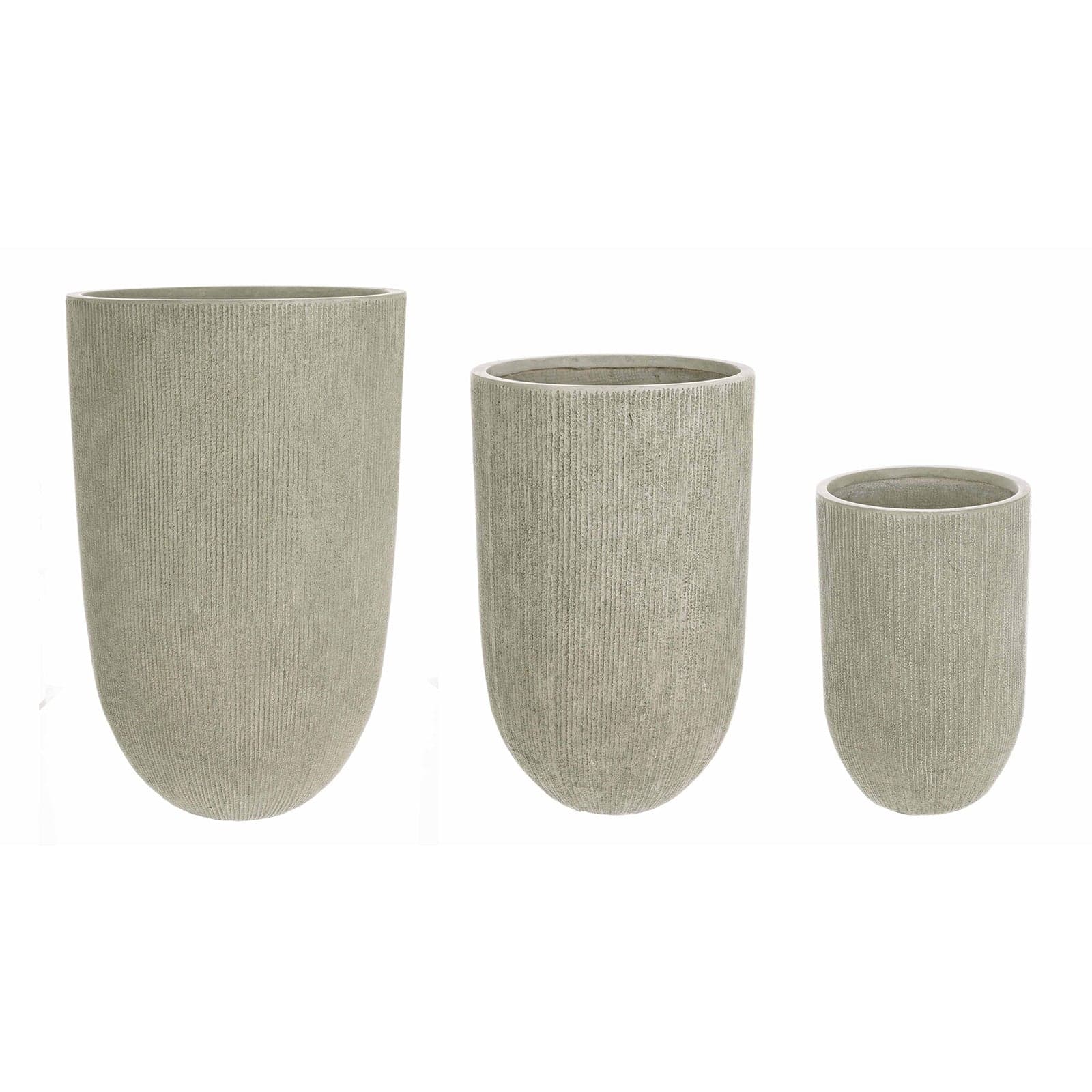 Set di vasi per esterno Brush To da balcone color salvia rotondi - 13