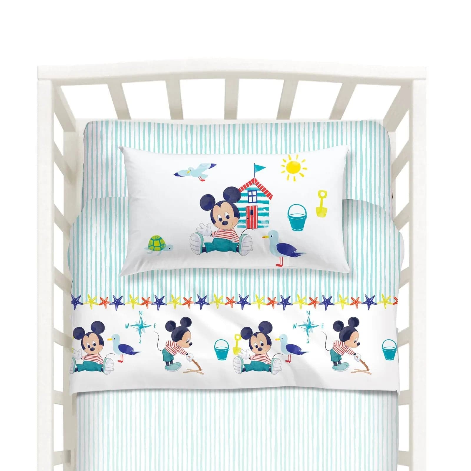Completo lenzuola baby mickey per culla 100% cotone - Caleffi in Set di lenzuola e federe Falco Biancheria - Parete, commercioVirtuoso.it