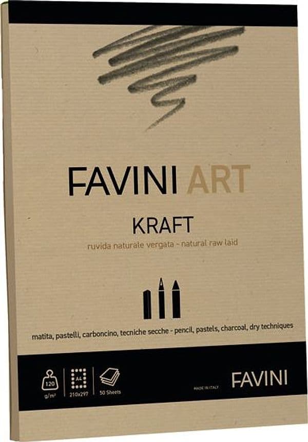 Blocco collato Kraft Favini Art 50fg 120gr A4