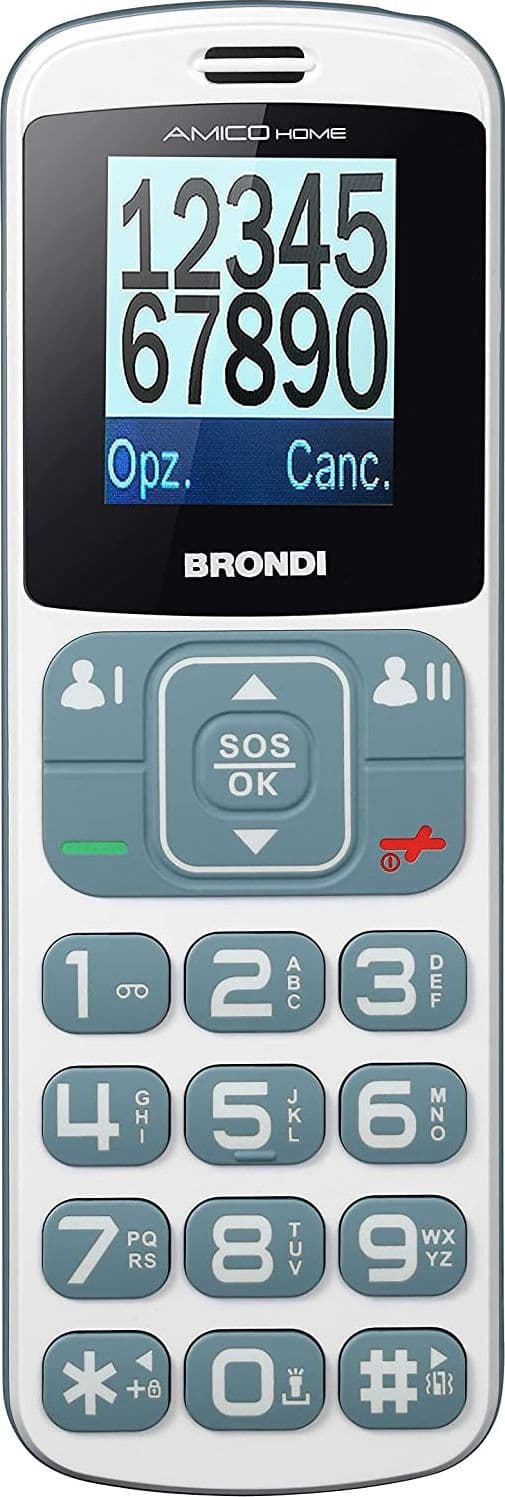 brondi amico home telefono cellulare tasti grandi  bianco / grigio in Cellulari e Smartphone Tropposmart.it - Genova, commercioVirtuoso.it