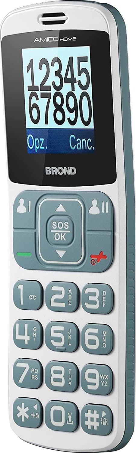 brondi amico home telefono cellulare tasti grandi  bianco / grigio in Cellulari e Smartphone Tropposmart.it - Genova, commercioVirtuoso.it