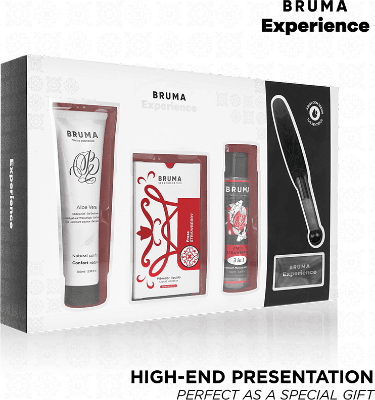 BRUMA XPERIENCE - KIT TENTAZIONE VIBRO-ORGASMICA DOLCE FRAGOLA in Ammorbidente liquido Desideria Shop - Latina, commercioVirtuoso.it