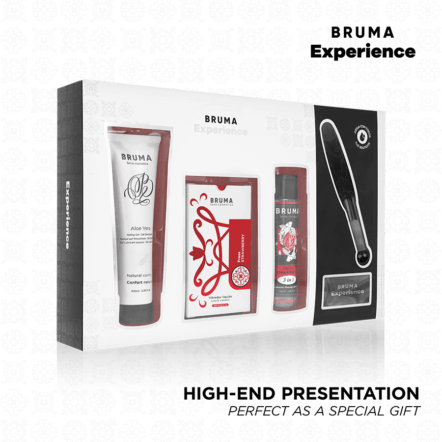 BRUMA XPERIENCE - KIT TENTAZIONE VIBRO-ORGASMICA DOLCE FRAGOLA in Ammorbidente liquido Desideria Shop - Latina, commercioVirtuoso.it