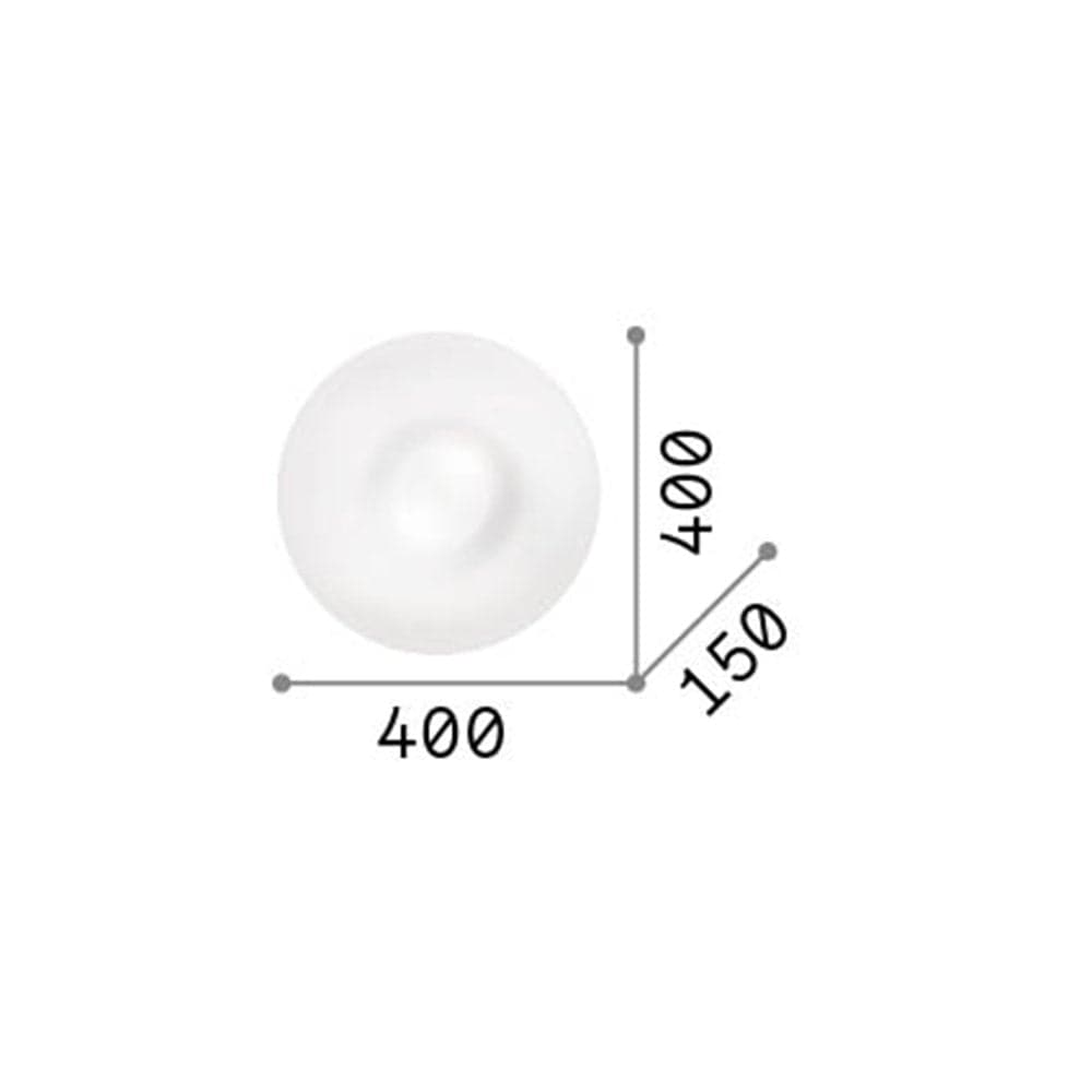 Plafoniera Moderna Glory Vetro Bianco 2 Luci E27 D40Cm in Plafoniere LuceArt - Montecorvino Pugliano, commercioVirtuoso.it