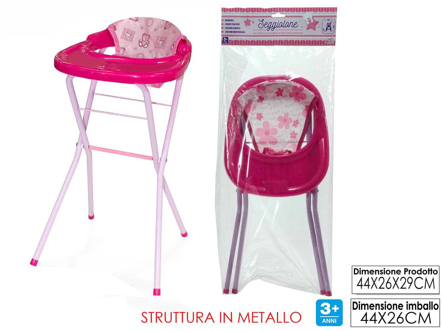 Seggiolone Rosa 2 Assortimenti