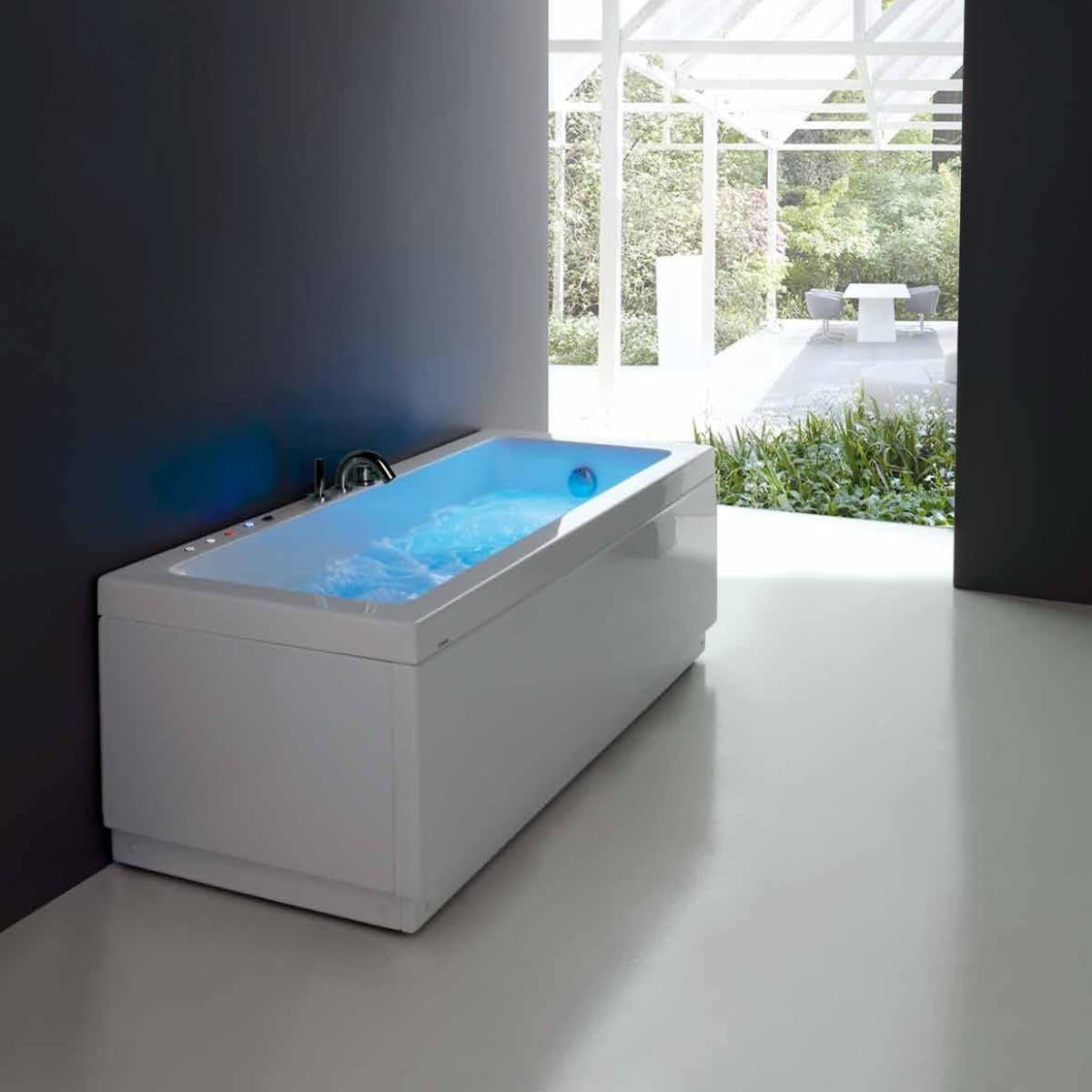 Vasca da Bagno Rettangolare Sharm in acrilico bianco in Vasche da bagno con piedini StileBagno - Roma, commercioVirtuoso.it
