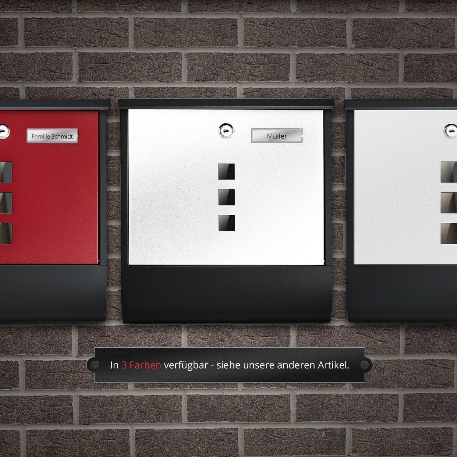 Cassetta Porta Posta Acciaio Verniciato Antiruggine 37x33.5x10 cm 2 Chiavi Bianco Nero in Cassette postali con fissaggio a parete Danyx - Casoria, commercioVirtuoso.it