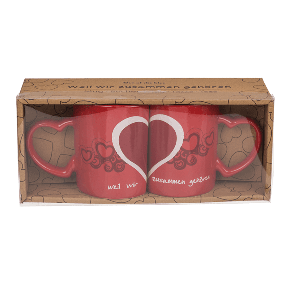 due tazze rosse a incastro con cuore per coppia di innamorati in Giostrine da soffitto Kondorama - Martinsicuro, commercioVirtuoso.it
