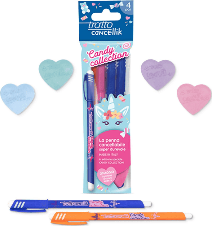 Tratto Cancellik , Candy Collection 4 penne colorate - 2
