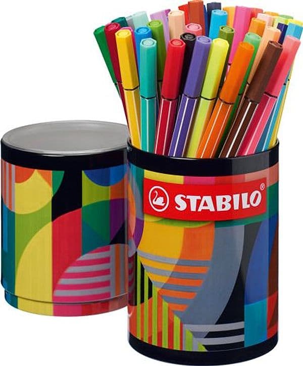 Barattolo 45pz Pen 68 Arty in colori assortiti Stabilo