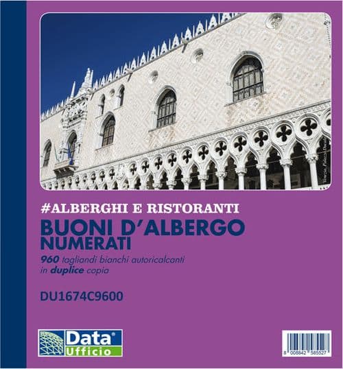 Blocco 960 tagliandi bianchi auto ricalcanti numerati (10 tgl.pagData Ufficio