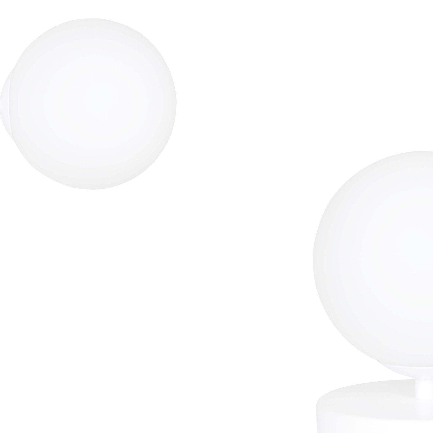 Applique A 1 Luce Hallador In Acciaio Bianco E Sfera In Vetro Opalino in Applique LuceArt - Montecorvino Pugliano, commercioVirtuoso.it
