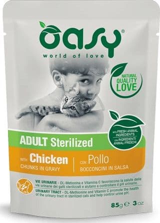 Oasy Adult Sterilized Bocconcini in Salsa Gatti Salmone Busta 85gr - 2