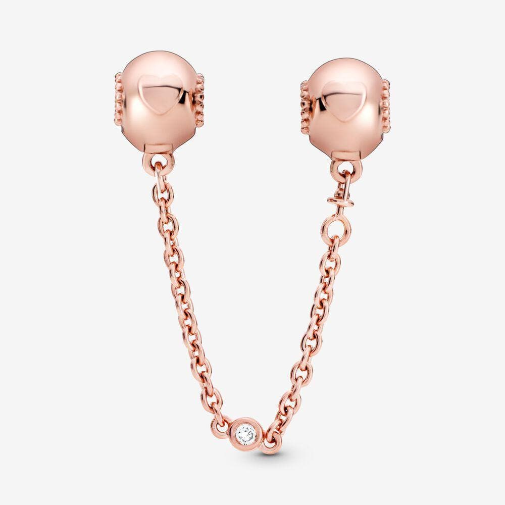 PANDORA Catena di sicurezza con cuori in rilievo in Bead Charm Alba Gioielli - Casoria, commercioVirtuoso.it