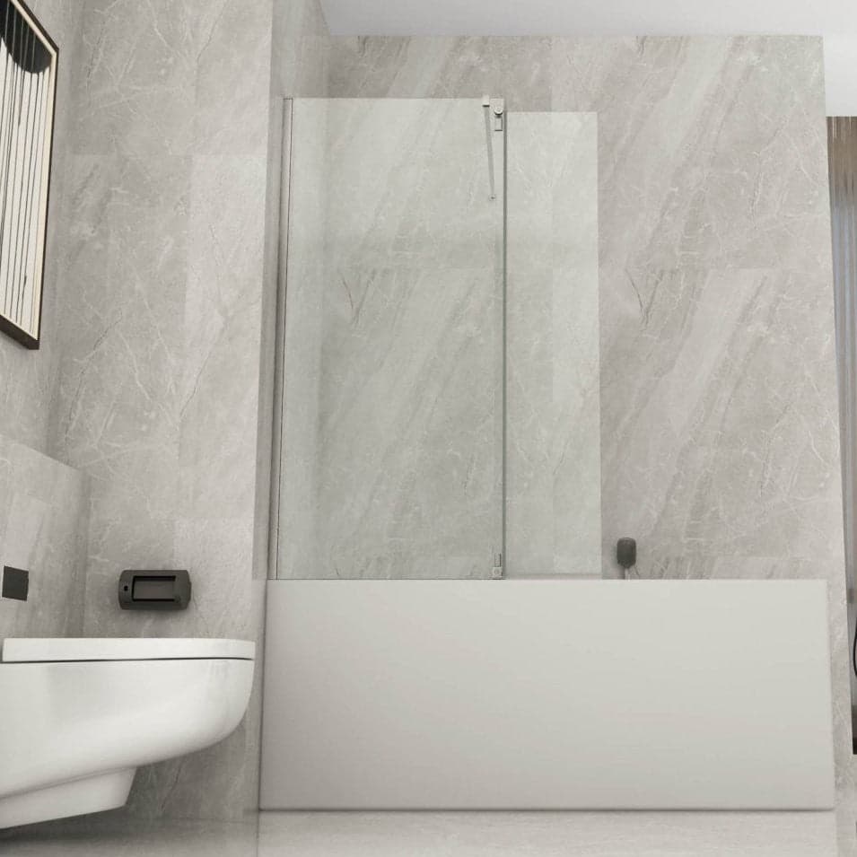 Sopravasca in vetro 6mm trasparente da 85 + deflettore da 40cm H140cm in Protezioni antischizzo StileBagno - Roma, commercioVirtuoso.it