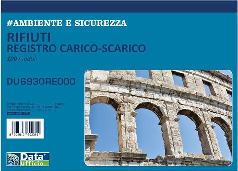 Blocco registro carico/scarico rifiuti 100 copie RENTRI 29,7X21,5cm DU6930RE000