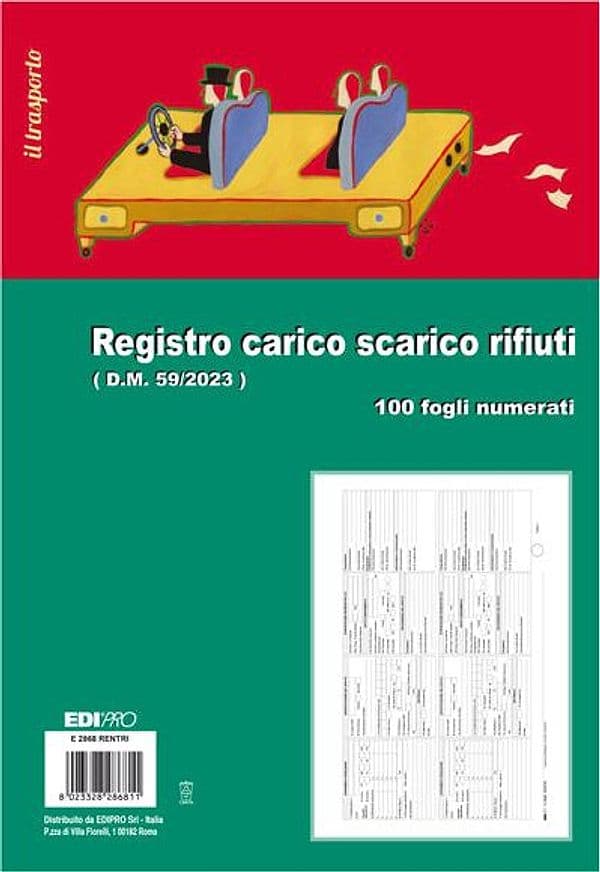 Registro carico/scarico rifiuti 21,5X29,7 100pag. E2868RENTRI Edipro